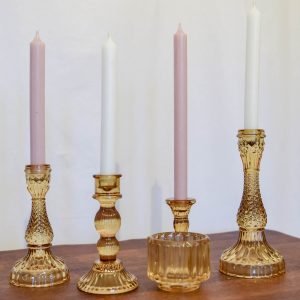 pakket kandelaren - glas amber - 40 stuks