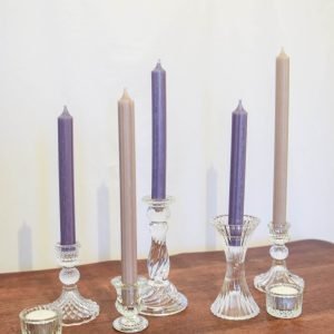 pakket kandelaren - glas transparant - 40 stuks